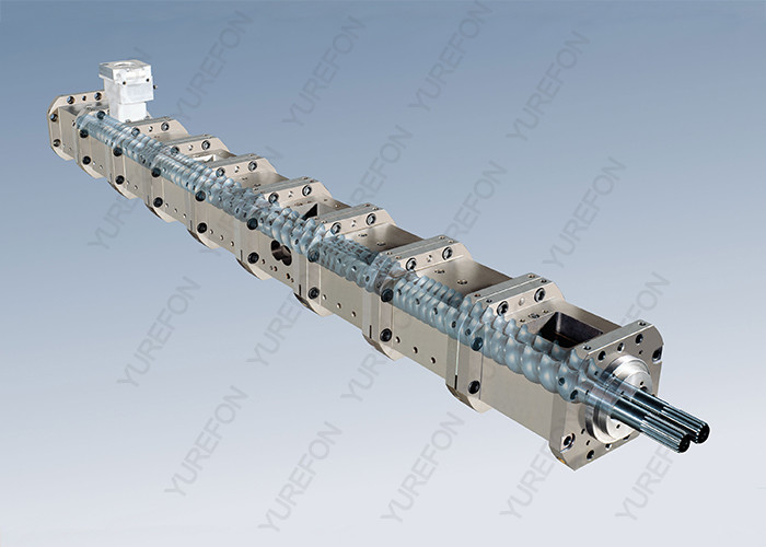 Co Rotating Parallel Twin Screw Plastic Extruder High Hardness For PET HDPE PP