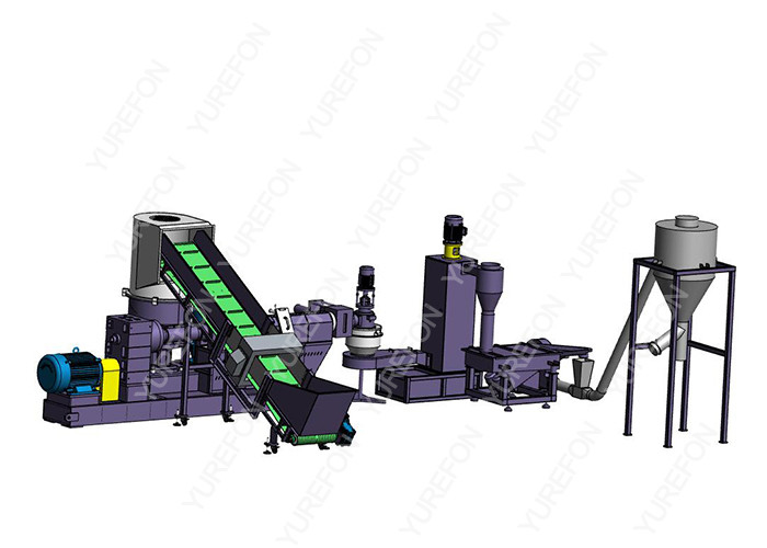 CE approved PE PP Film Bag Plastic Recycling Granulator Pelletizing Machine , Soft Plastic Granules Making Machine